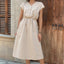 Women's Casual Solid Color Drawstring Mid Waist Dress