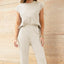 Women's Knit Casual Suit Sleeveless Vest Sweater Wide-leg Pants Two-piece Set