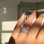 Premium Silver Color Ring Wide Love Rings For Women Engagement Gifts