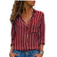 Fashion Multicolor Striped Long-Sleeved Shirt Women