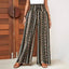 Loose Wide-leg Pants High Waist Print Trousers For Women