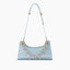 Rainbow Baguette Croc Froggy Gradient Women Shoulder Bags New Fashion Handbag Pearl Chain Diamond Metal Female Bag Summer