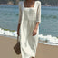 Women's Loose Round Neck Fashion Long Sleeve Printed Dress