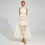 Flowy Ruffled Wedding Dress With A Halter Neckline