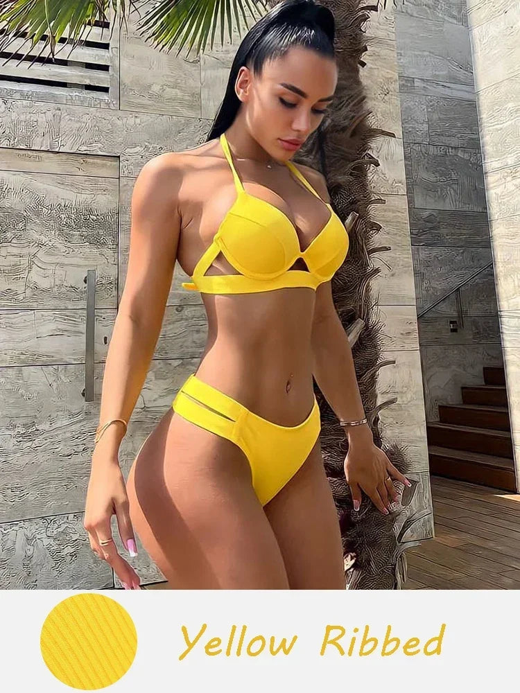 Nouveau maillot de bain skinny dos nu pour femme