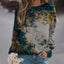 Frauen Casual Print Sweatshirts Thermische Crewneck Langarm T-Shirts Lose croc top fille poleras de mujer indie ästhetischen