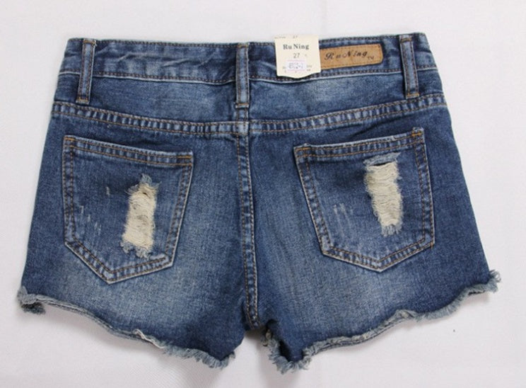 Shorts en jean déchirés pour femme
