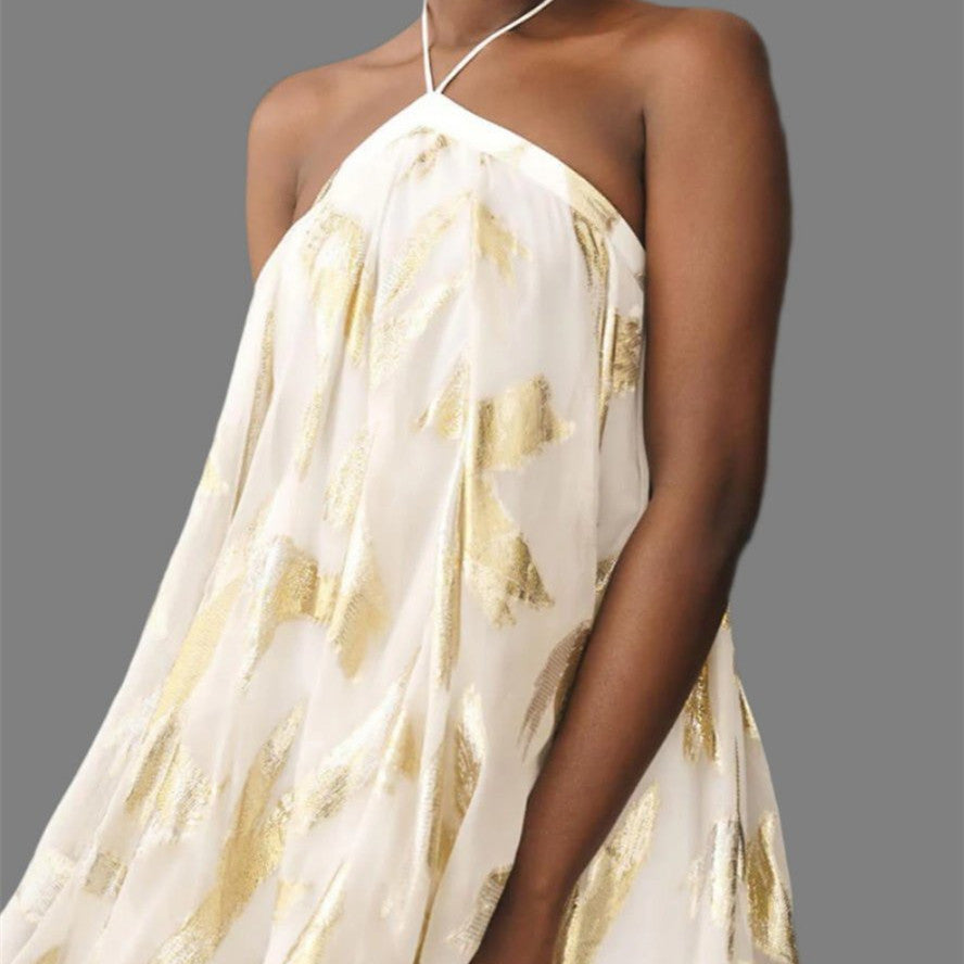 Robe en mousseline licol mode transfrontalière
