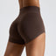 Peach Hip Raise Yoga Shorts For Women High Waist Crimp
