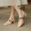 Spring French Retro Square Toe High Heels