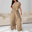 Casual Set Short-Sleeve Top And Wide-Leg Pants Two-Piece Suit