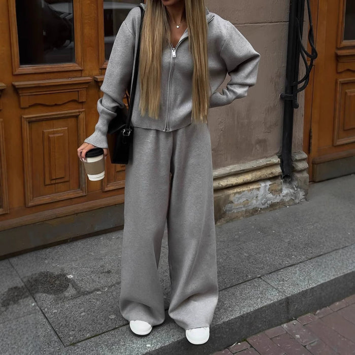 Two-piece Set Casual Cardigan Suit Women