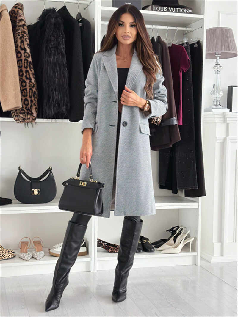 Mode Vêtements Femme Manteau Costume Blazer Veste Manteau