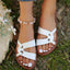 Round Toe Flat Sandals Summer Fashion Casual Non-slip Slides Shoes For Women