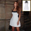 Sexy Black Halter Off Shoulder White Mini Dress Women Sleeveless Casual Vestido Spring Summer Lolita Y2K Clothes