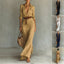 Irregular Long Dress With Belt Fashion And Elegant Button Lapel Long-sleeved Shirt Dresses Daily Office Commuting Clothing For Women