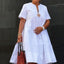 V-neck Simplicity Solid Color Casual Dress Dress