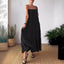 Women's Solid Color Casual Chest Wrap Pleated Suspender Dress