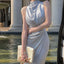 Women's Special-interest Design Satin Dress