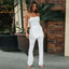 Women's Sleeveless Thread Wide Leg Pants Suit Casual Two-piece Set