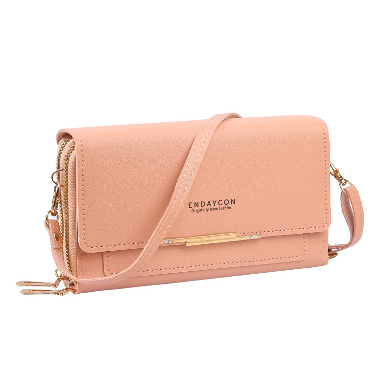 Sac bandoulière multifonctionnel Pochette mi-longue et porte-monnaie