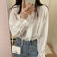 French Retro Elegant Temperament Lace Long-sleeved Shirt Women
