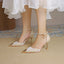 Women's Versatile Satin Anti-Collision High Heels