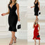 Women's Mid-length Backless Waist Trimming Dress