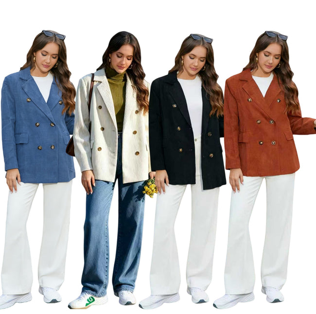 Women's Casual Solid-Color Corduroy Blazer Main Image