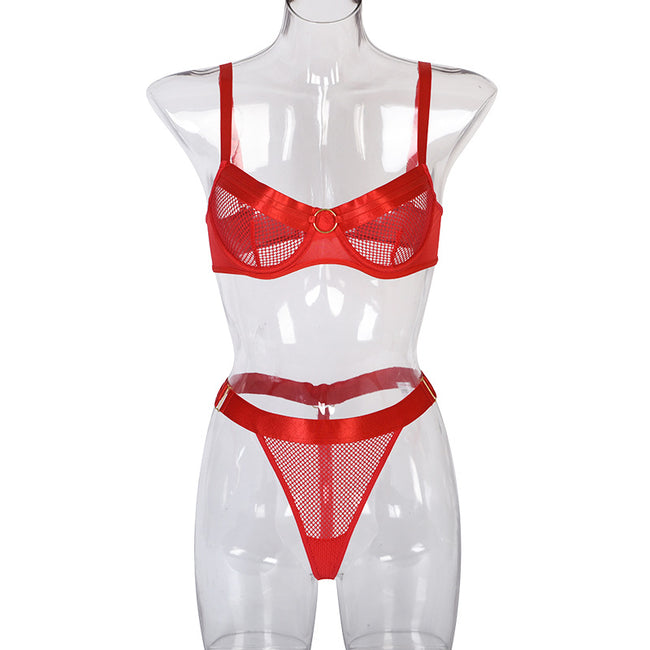 Mesh Stitching Ladies Sexy Lingerie Set Main Image