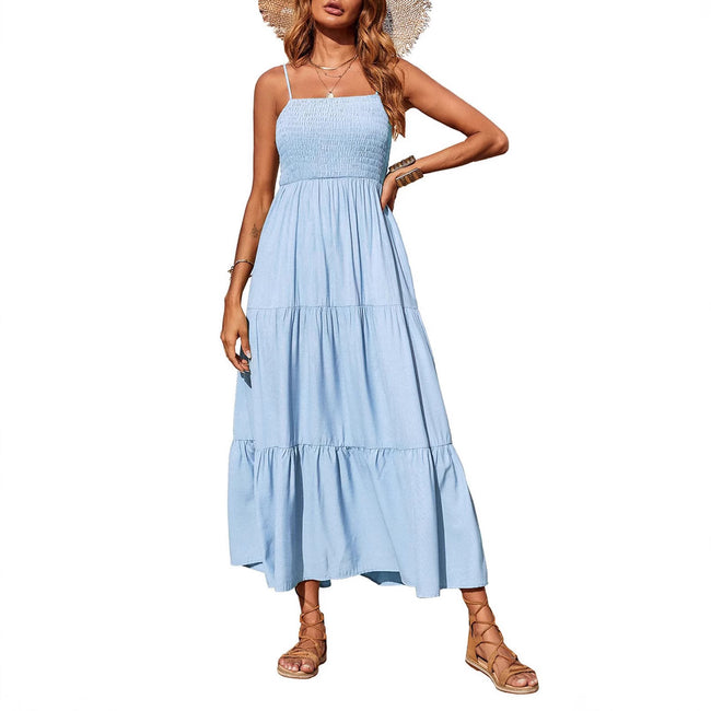 Graceful And Fashionable Elegant Sling Dress Hover Image