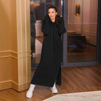 Fleece-lined Sweatshirt Casual Dress Women