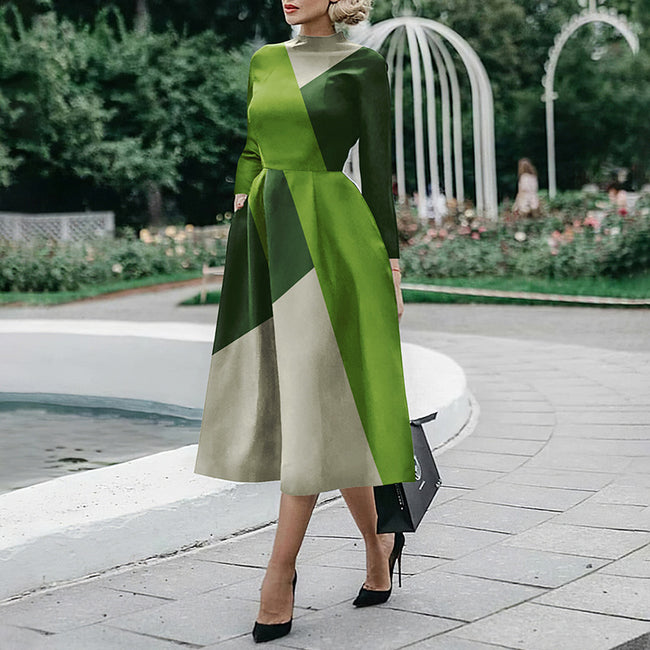 Women's Fashion Long Sleeve Slim Dress Main Image
