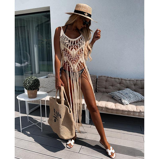 Blouse Beach Dress Tassel Knitting Bikini Main Image