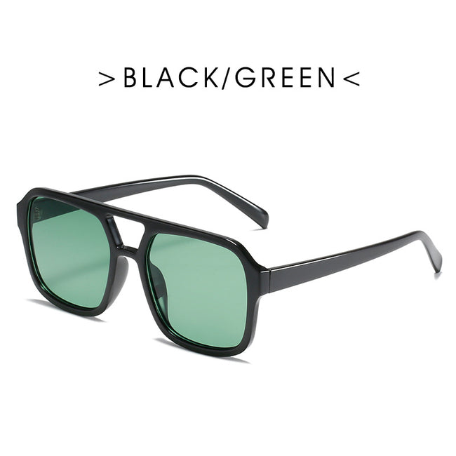 Square Double Beam Sunglasses Men And Women Retro Personality Main Image