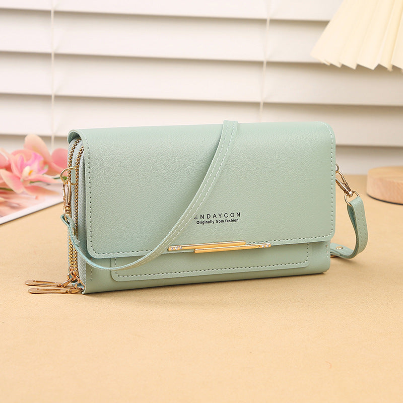 Sac bandoulière multifonctionnel Pochette mi-longue et porte-monnaie