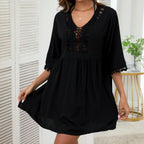 Women's V-neck Vacation Loose Dress