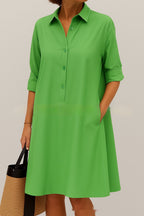 Women's Fashion Loose Solid Color Dress