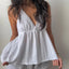 Womens Retro Solid-Color V-Neck Camisole