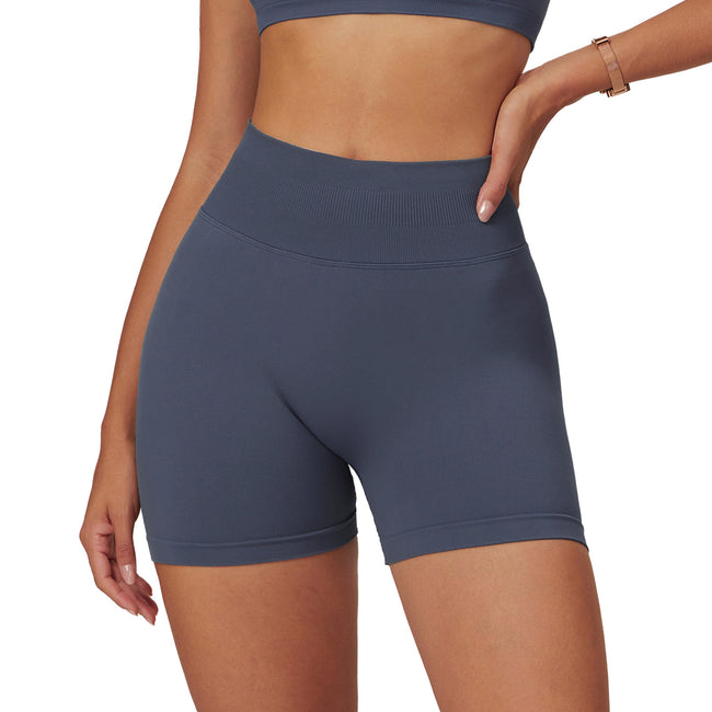 Seamless High Waist Yoga Shorts For Women Skinny Hip Raise Main Image