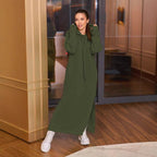 Fleece-lined Sweatshirt Casual Dress Women
