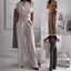 Women's Sleeveless Suit Fashion Slim Irregular Split Top And Straight Pants Solid Trouser Set