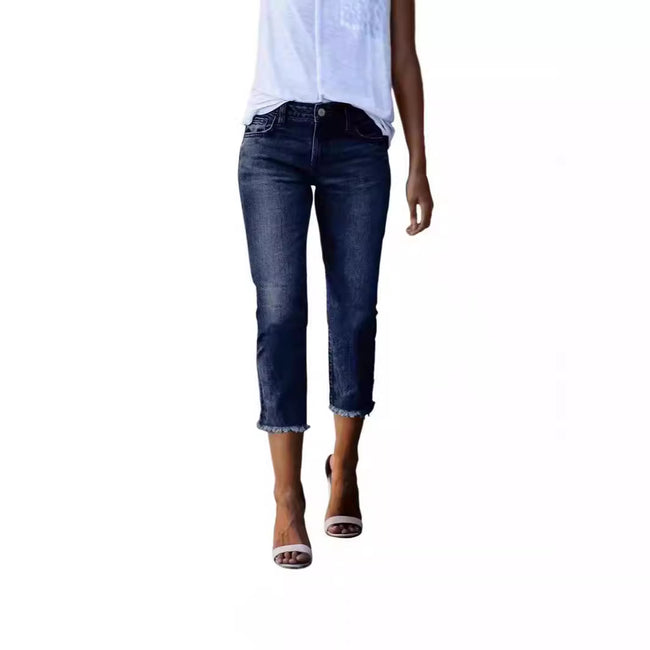 Fashionable Retro Slim-fit Stretch Jeans For Women Main Image