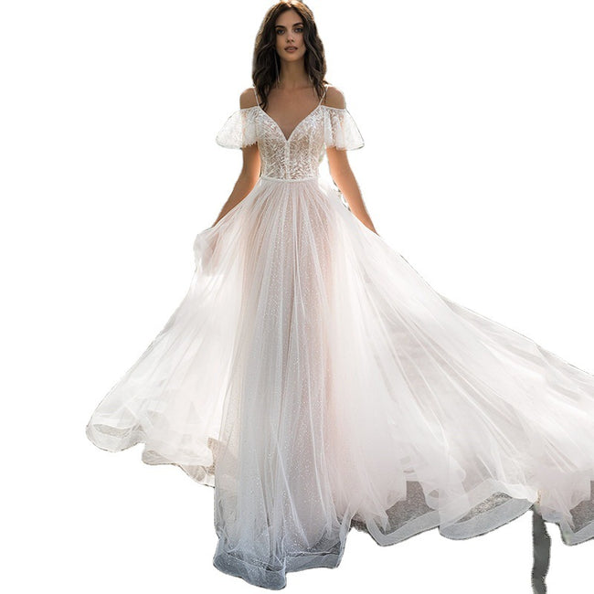 Large Size Wedding Dress Slim Slimming Shoulders Main Image