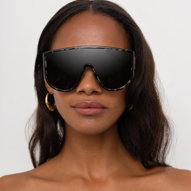 Vintage Oversized One Piece Round Sunglasses Women Brand Designer Fashion Colorful Eyewear Men Goggle Shades Sun Glasses Main Image