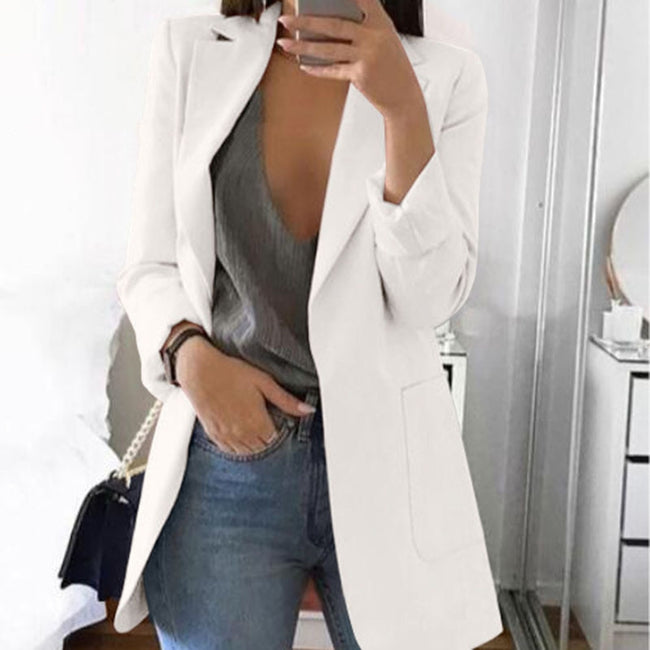 Lapel Slim Cardigan Temperament Blazer Hover Image