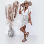 Beach Cover-up Women's Seaside Holiday Hollow Sun Protection Dress