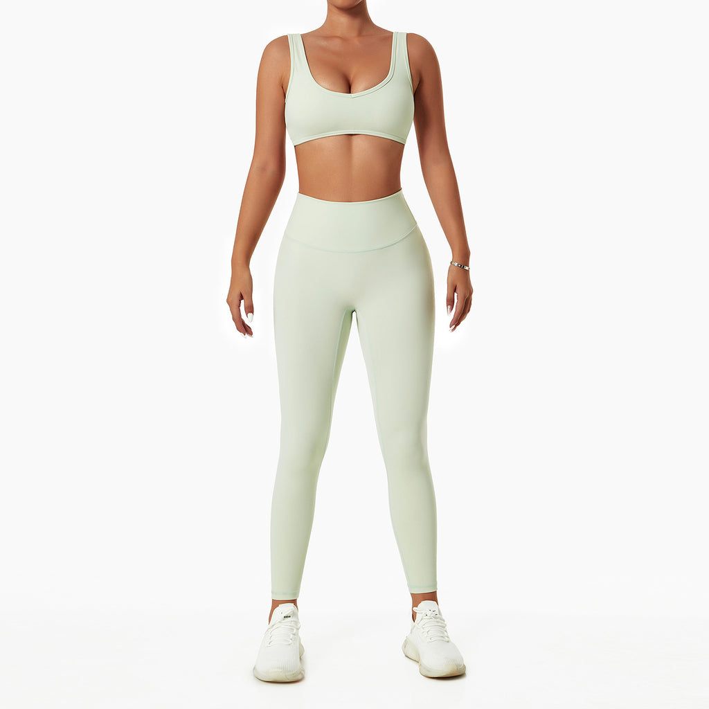 Breathable Running Fitness Suit Nude Yoga Suit