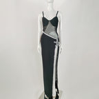 High Slit Shell Bandage Dress