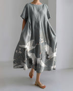 Women's Elegant Casual Printed Short Sleeve Dress